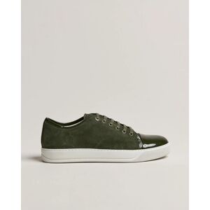 Lanvin Patent Cap Toe Sneaker Olive