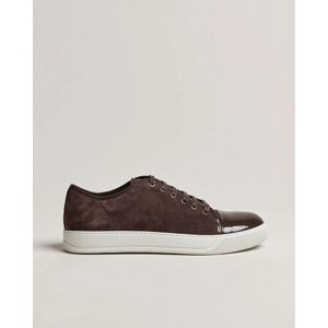 Lanvin Patent Cap Toe Sneaker Dark Brown