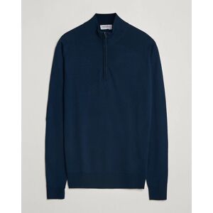 John Smedley Barrow Extra Fine Merino Half Zip Orion Green