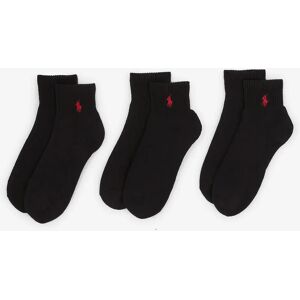 Polo Ralph Lauren Chaussette X3 Quarter noir/rouge tu homme