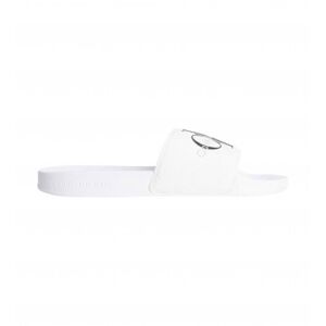 Calvin Klein Jeans pour homme. YM0YM00061 Tongs Slide Monogram blanc (41), Plat, Aucun, Casuel, Beachwear - Publicité