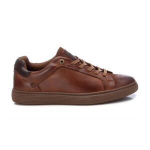 Carmela pour homme. 16099402-CAMEL Baskets en cuir 160994 marron (40), Plat, 1 à 3 cm, Lacets, Casuel - Publicité