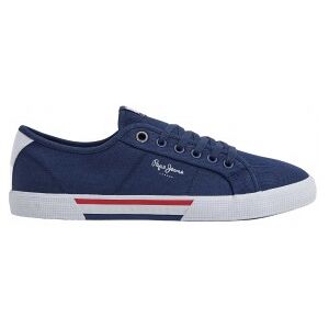 Pepe Jeans pour homme. PMS30816 Sneakers basiques Brady navy (40), Tissu, Plat, Lacets, Casuel, Durable, Marine - Publicité