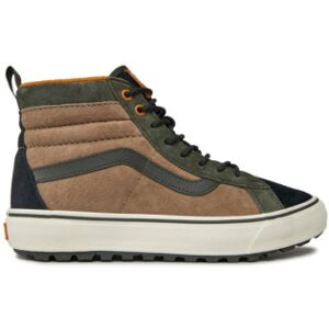 Vans pour homme. VN0A5HZYF2Y1 Baskets en cuir Ua Sk8-Hi Mte-1 Vert forêt, marron (46), Plat, Lacets, Casuel - Publicité