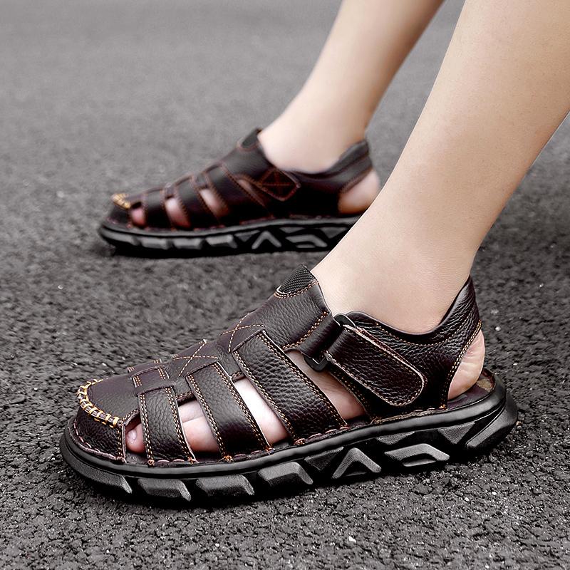 Men s Sandals Leather Beach Sandals Outdoor Summer Sport Sandals