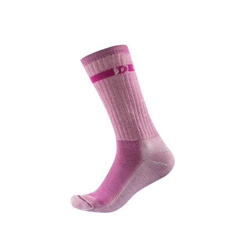 Devold Unisex Outdoor Medium Sock - Merino Wool, Pink Melange / 35-37