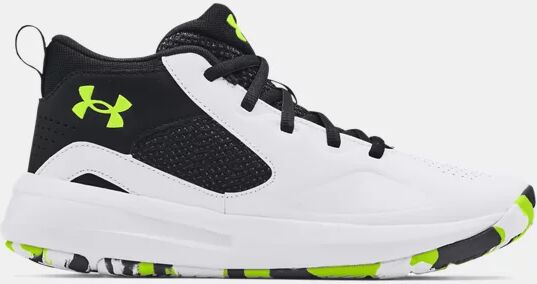 Under Armour Grade School UA Lockdown 5 Basketball Shoes White Size: (4.5)