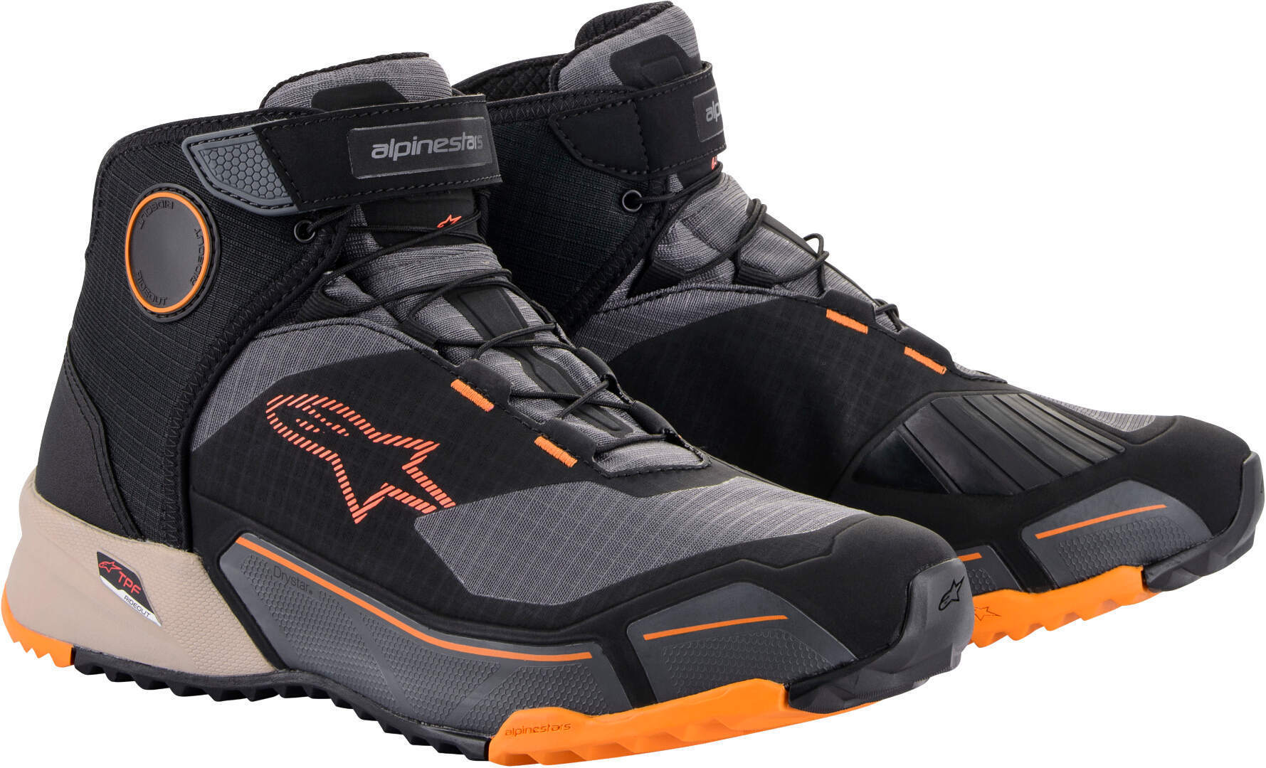 Alpinestars Cr-X Drystar Motorcycle Shoes  - Black Orange