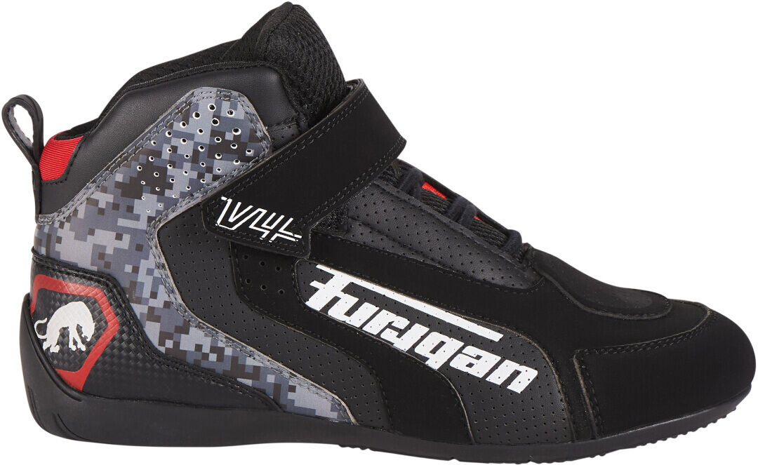 Furygan V4 Vented Motorcycle Shoes  - Black Grey