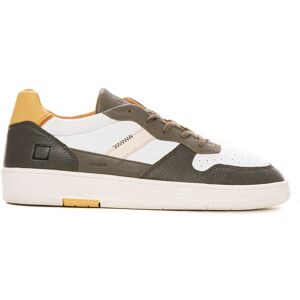 D.A.T.E. Sneakers in pelle con lacci COURT 2.0 Bianco-verde Uomo 44