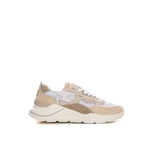 D.A.T.E. Sneakers bassa in canvas e suede Fuga canvas Bianco Uomo 43