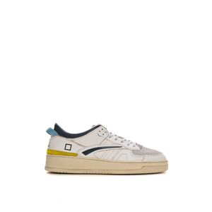 D.A.T.E. Sneakers in pelle con lacci TORNEO Bianco-grigio Uomo 43