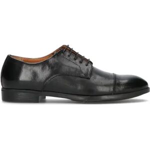 MEZZETINTE Stringata uomo nera in pelle NERO 43