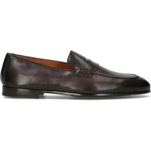 DOUCAL'S Mocassino uomo nero in pelle MARRONE 44