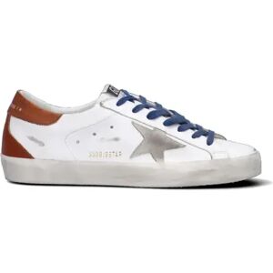 GOLDEN GOOSE SUPER-STAR CLASSIC Sneaker uomo bianca/cuoio in pelle BIANCO 45