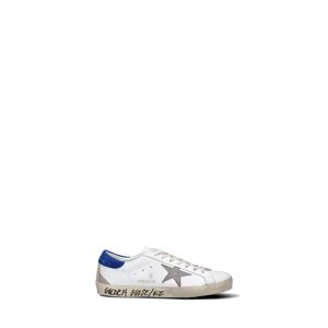 GOLDEN GOOSE SUPER-STAR CLASSIC Sneaker uomo bianca/blu in pelle BIANCO 43