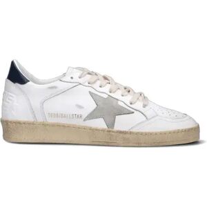 GOLDEN GOOSE BALL STAR DOUBLE QUARTER Sneaker uomo bianca/blu in pelle BIANCO 45