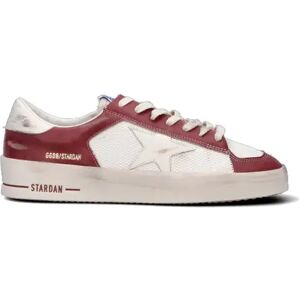 GOLDEN GOOSE STARDAN Sneaker uomo bianca/rossa in pelle BIANCO 45