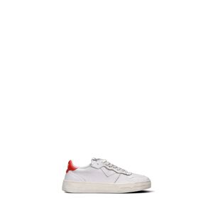 QUATTROBARRADODICI Sneaker uomo bianca/arancio in pelle BIANCO 43