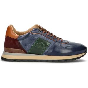 La Martina Sneaker uomo blu/marrone in pelle BLU 45