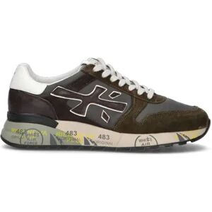 Premiata Sneaker uomo grigia/verde militare in pelle GRIGIO 42