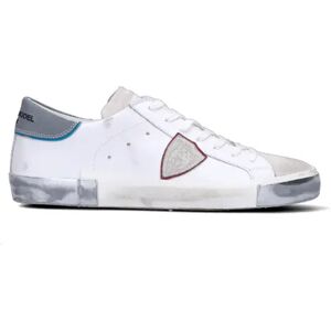 PHILIPPE MODEL Sneaker uomo bianca/grigia in pelle BIANCO 44