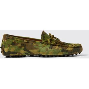 Scarosso James Camo Suede - Uomo Mocassini Con Gommini Camouflage - Camoscio 39