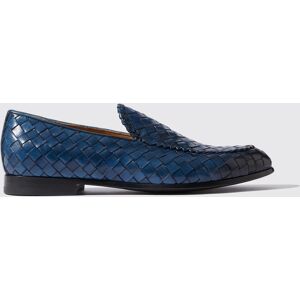 Scarosso Vittorio Blu - Uomo Mocassini Blu - Vitello 48