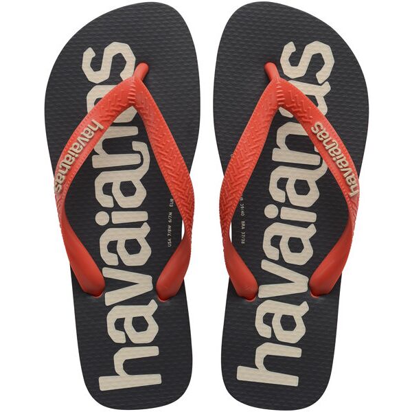 havaianas top logomania 2 - infradito - uomo orange/black 41/42 br