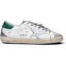 GOLDEN GOOSE SUPERSTAR Sneaker uomo bianca/verde/grigia in pelle BIANCO 41