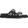 TOGA VIRILIS Sandali In Pelle Con Fibbie Nero 39 - 40 - 41 - 42 - 43 - 44 - 45 - 46