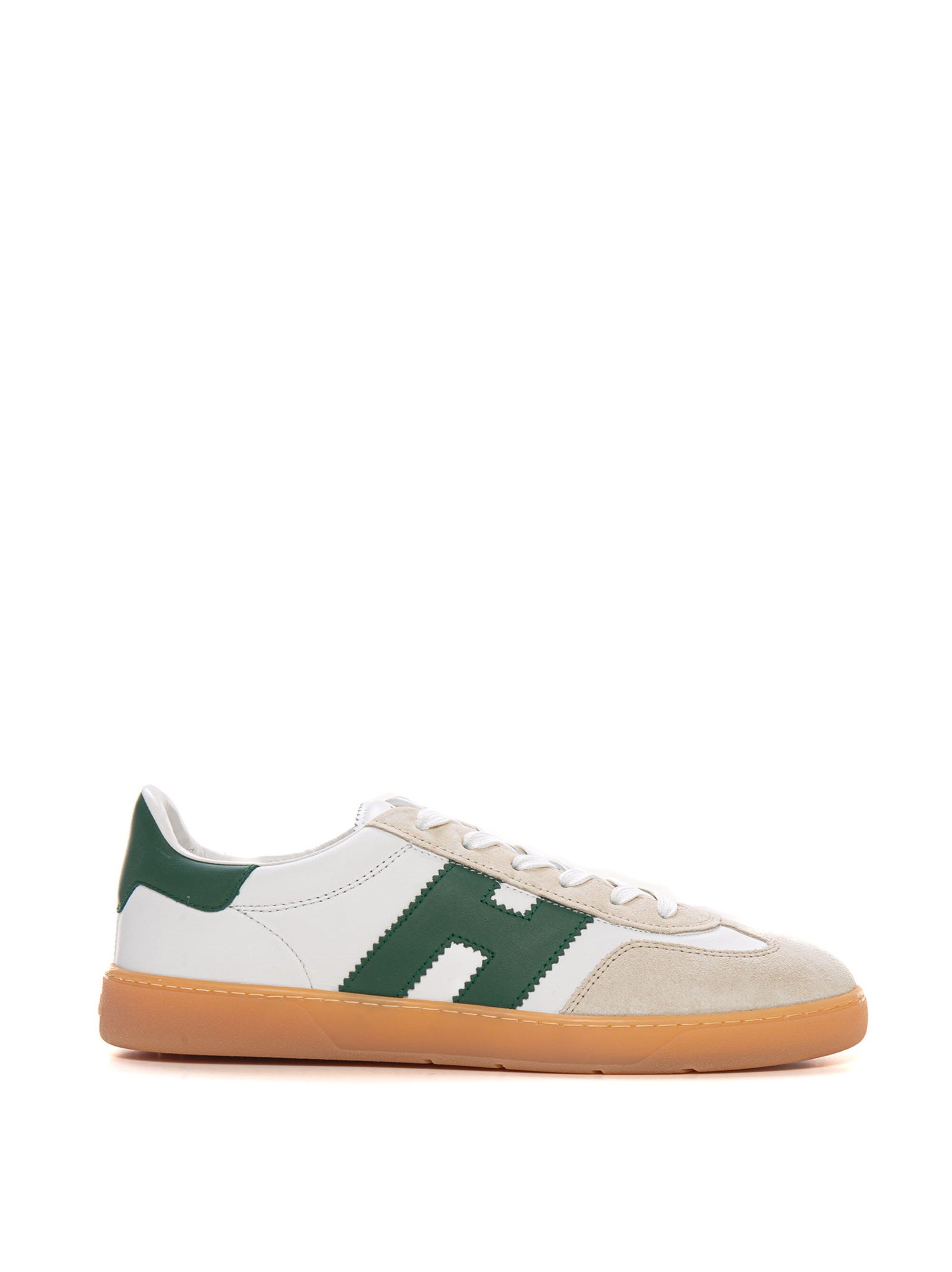 Hogan Sneakers in pelle con lacci COOL Bianco-verde Uomo 10