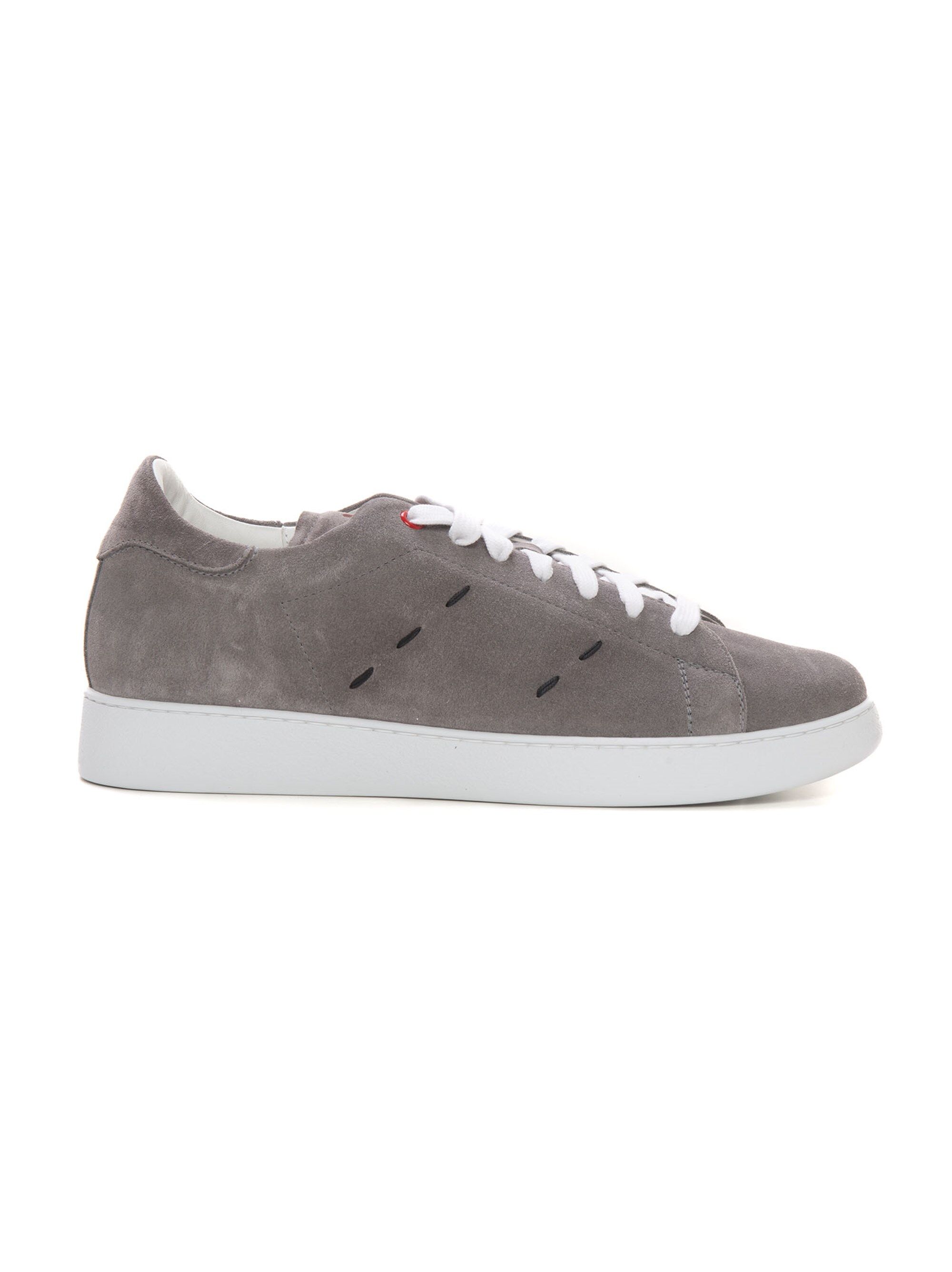 Kiton Sneakers bassa in suede e gomma Grigio Uomo 10