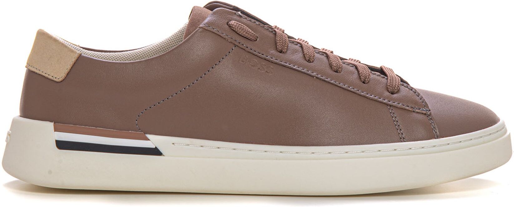 Boss Sneakers in pelle con lacci Beige Uomo 41