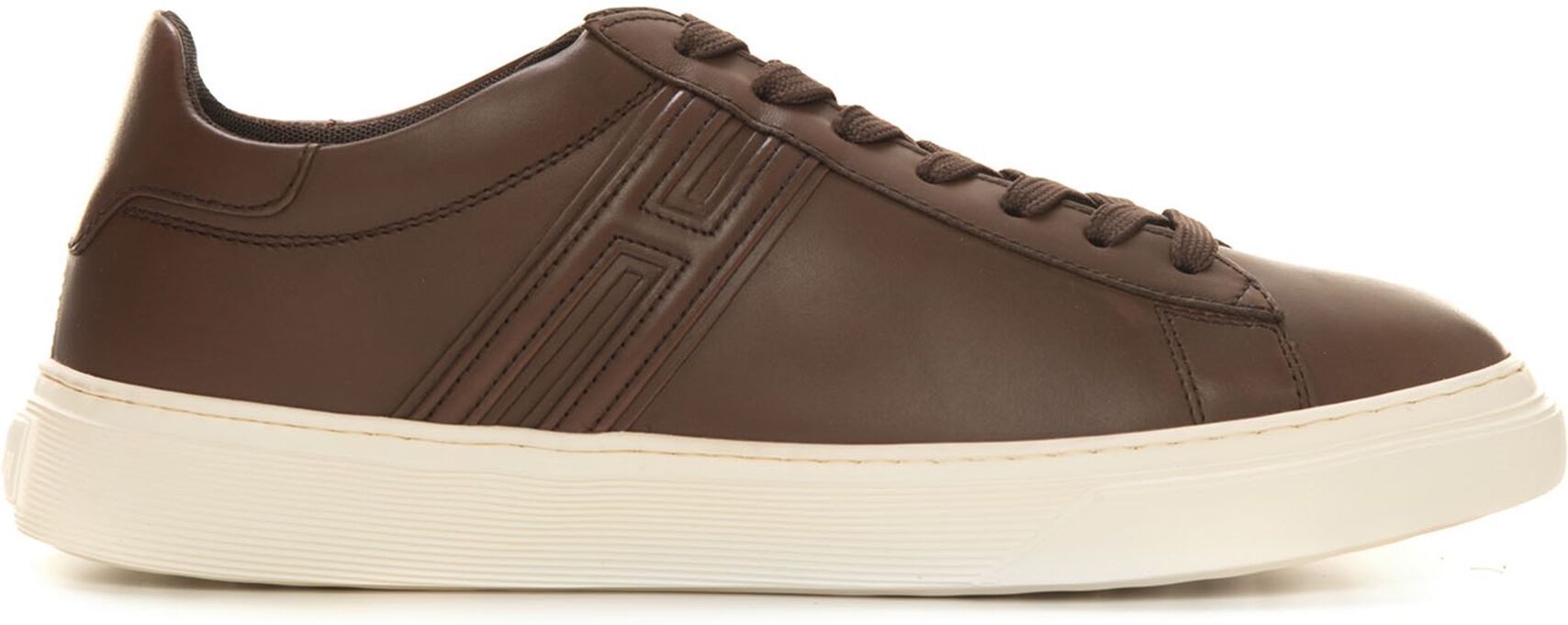 Hogan Sneakers in pelle con lacci H365 Marrone Uomo 10