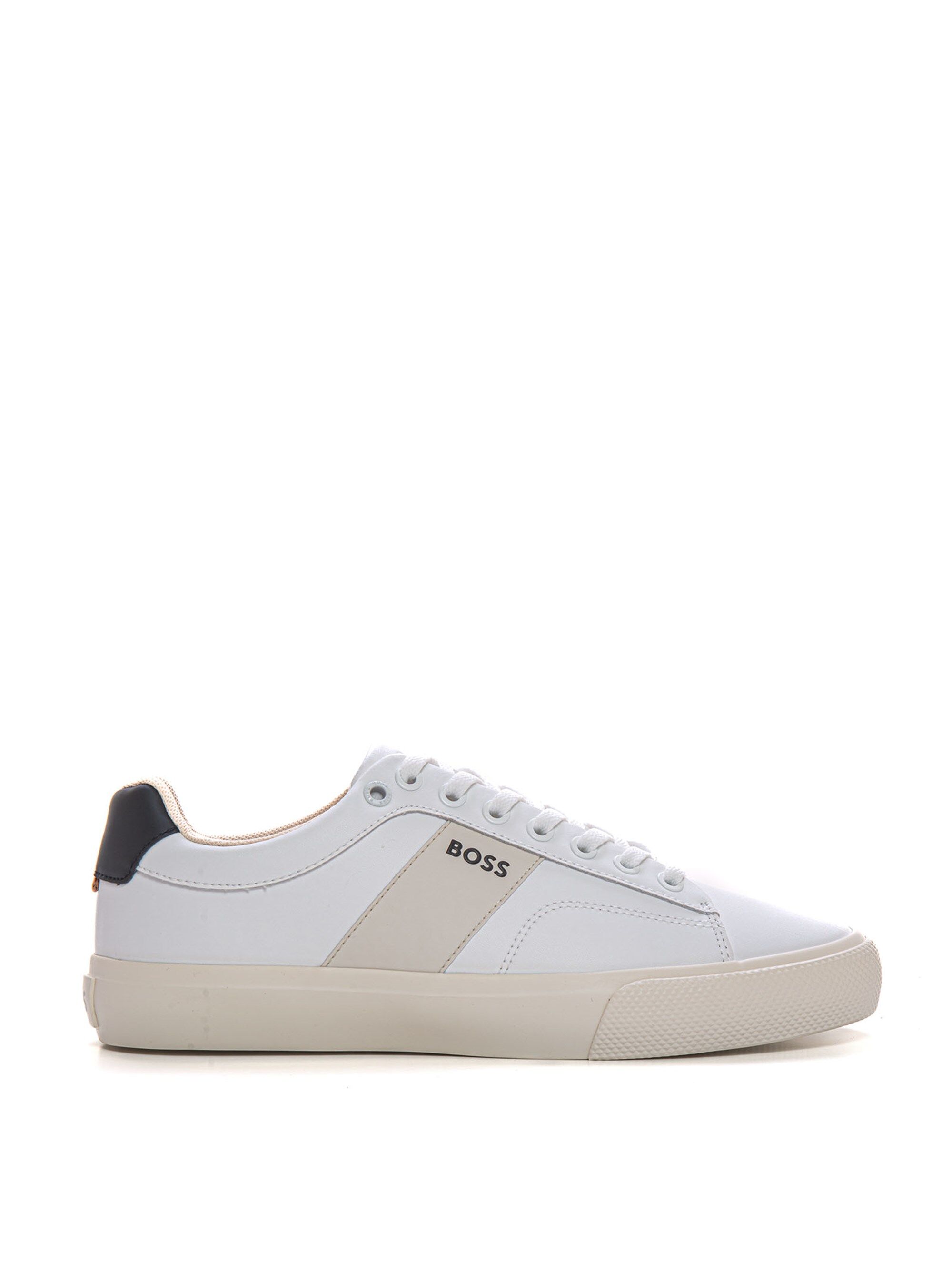 Boss Sneakers bassa in suede e gomma Bianco Uomo 40