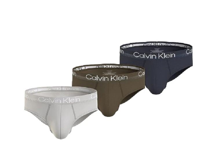 Calvin 3pk Uomo Art. 000nb2969a VAPOROUSGRY.DARKOLIVE.BLUEBERRY