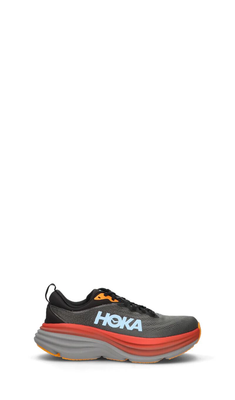 HOKA ONE ONE Sneaker uomo grigia/nera/arancione GRIGIO 47⅓