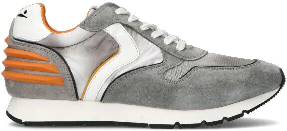 VOILE BLANCHE Sneaker uomo grigia/arancio in suede GRIGIO 44