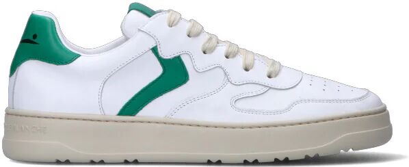 VOILE BLANCHE Sneaker uomo bianca/verde in pelle BIANCO 44