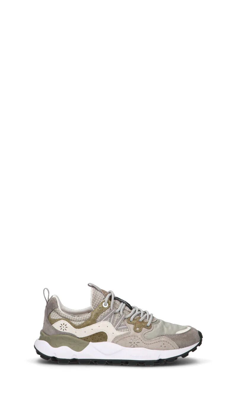FLOWER MOUNTAIN Sneaker uomo grigia/bianca/beige in suede GRIGIO 45