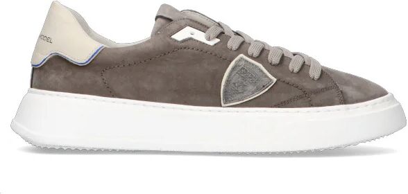 PHILIPPE MODEL Sneaker uomo bianca/marrone in pelle ANTRACITE 46