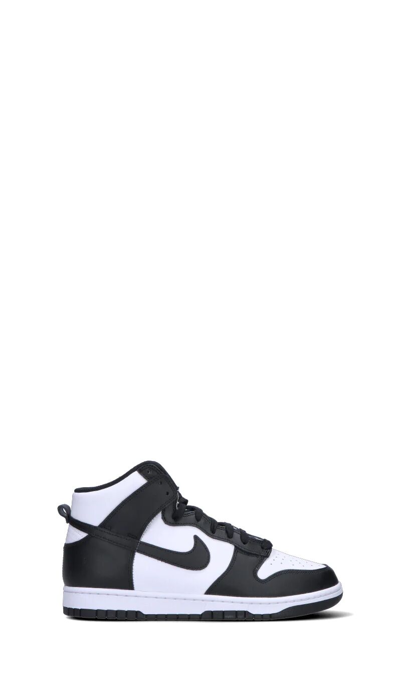 Nike DUNK HIGH Sneaker uomo bianca/nera in pelle BIANCO 42 ½