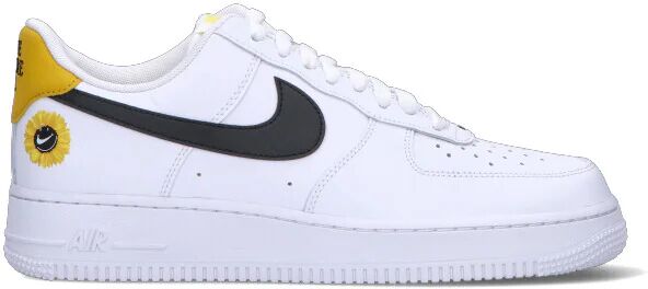 Nike AIR FORCE 1 Sneaker uomo bianca/gialla in pelle BIANCO 46