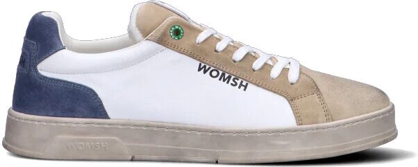 WOMSH Sneaker uomo bianca/beige in pelle BIANCO 43