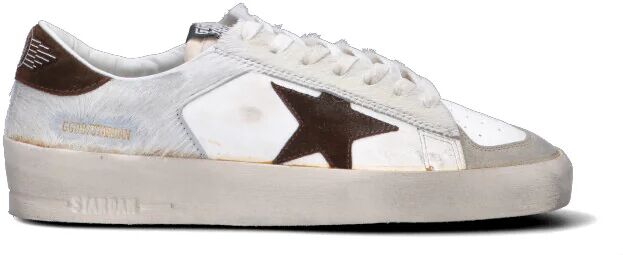 GOLDEN GOOSE STARDAN Sneaker uomo bianca/testa di moro BEIGE 44