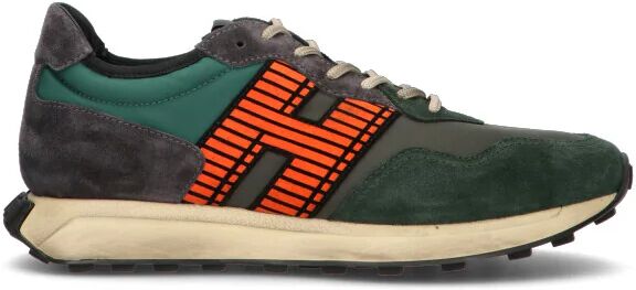 Hogan Sneaker uomo nera/verde in pelle NERO 43