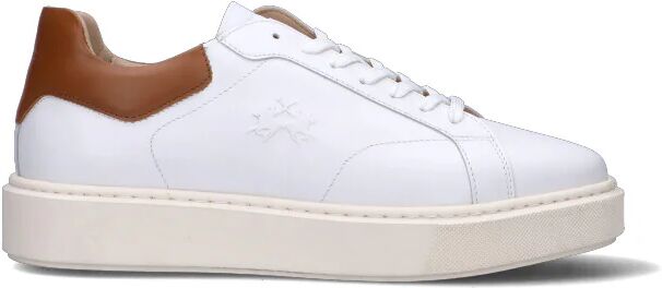 La Martina Sneaker uomo bianca/marrone in pelle BIANCO 41