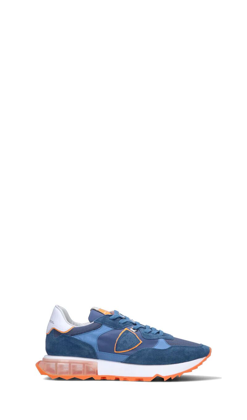 PHILIPPE MODEL Sneaker uomo blu/arancione in pelle BLU 45