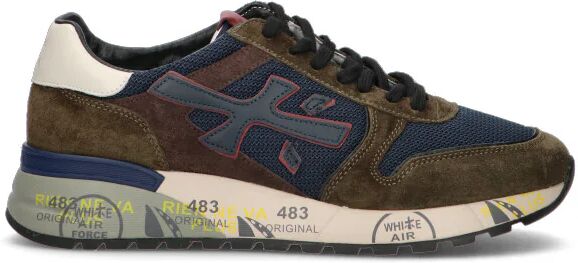 Premiata Sneaker uomo verde militare/blu in pelle MILITARE 43